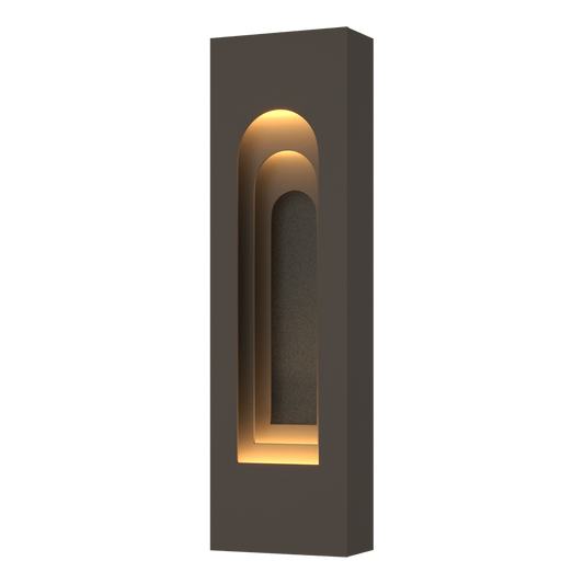 Procession Arch Small Outdoor Sconce - Coastal Dark Smoke - Natural Iron Accent by Hubbardton Forge