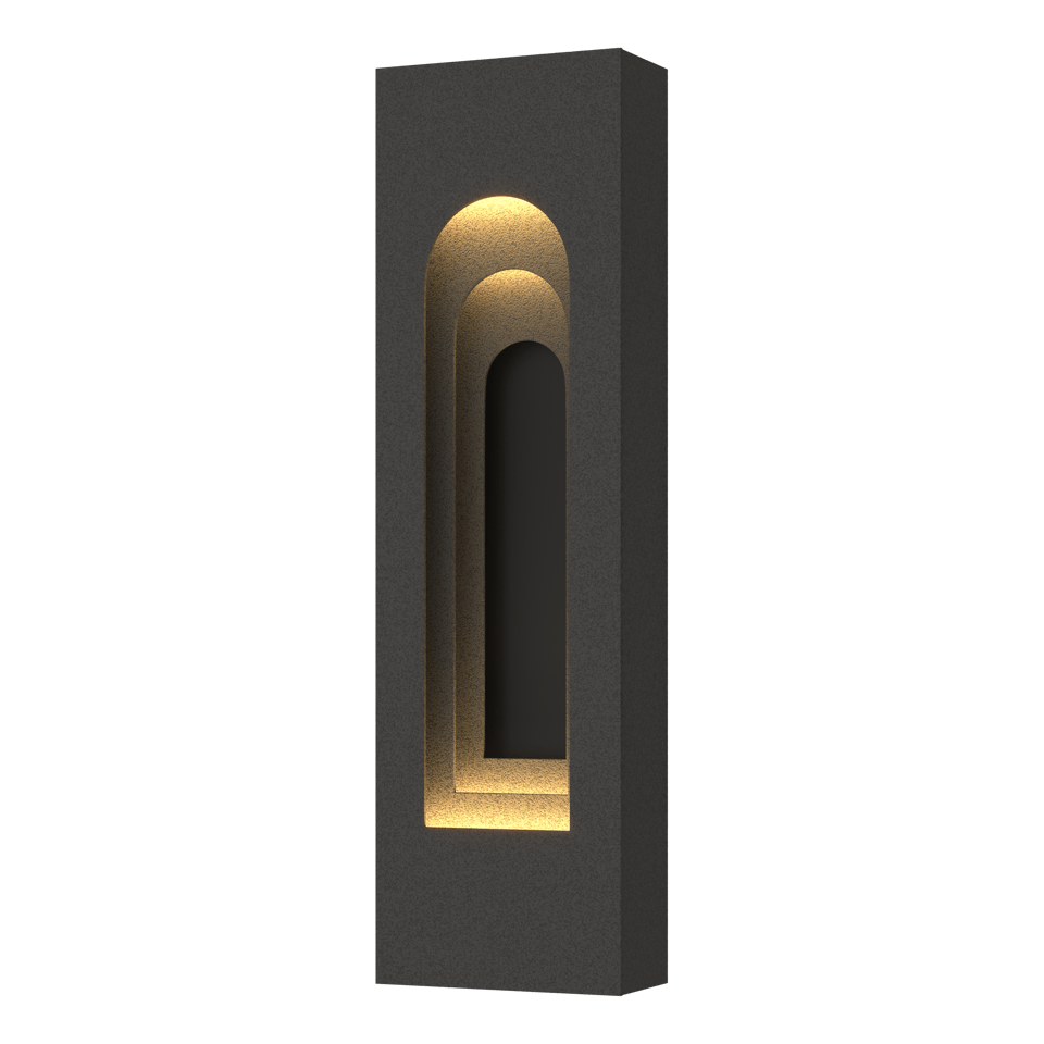 Procession Arch Small Outdoor Sconce - Natural Iron - Coastal Black Accent by Hubbardton Forge