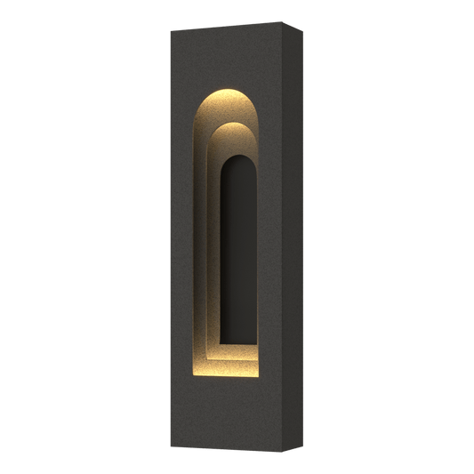 Procession Arch Small Outdoor Sconce - Natural Iron - Coastal Black Accent by Hubbardton Forge