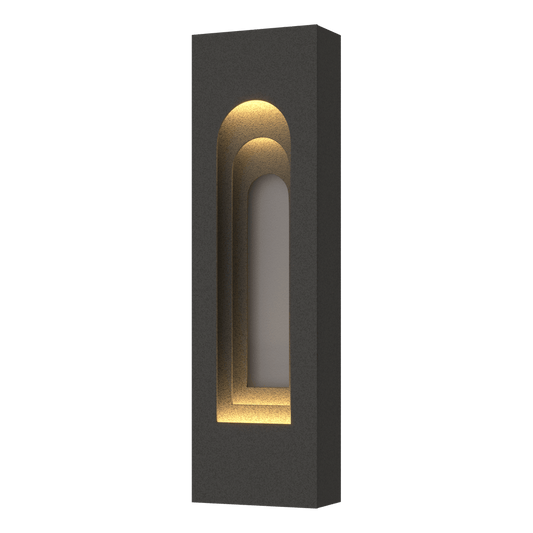 Procession Arch Small Outdoor Sconce - Natural Iron - Coastal Burnished Steel Accent by Hubbardton Forge