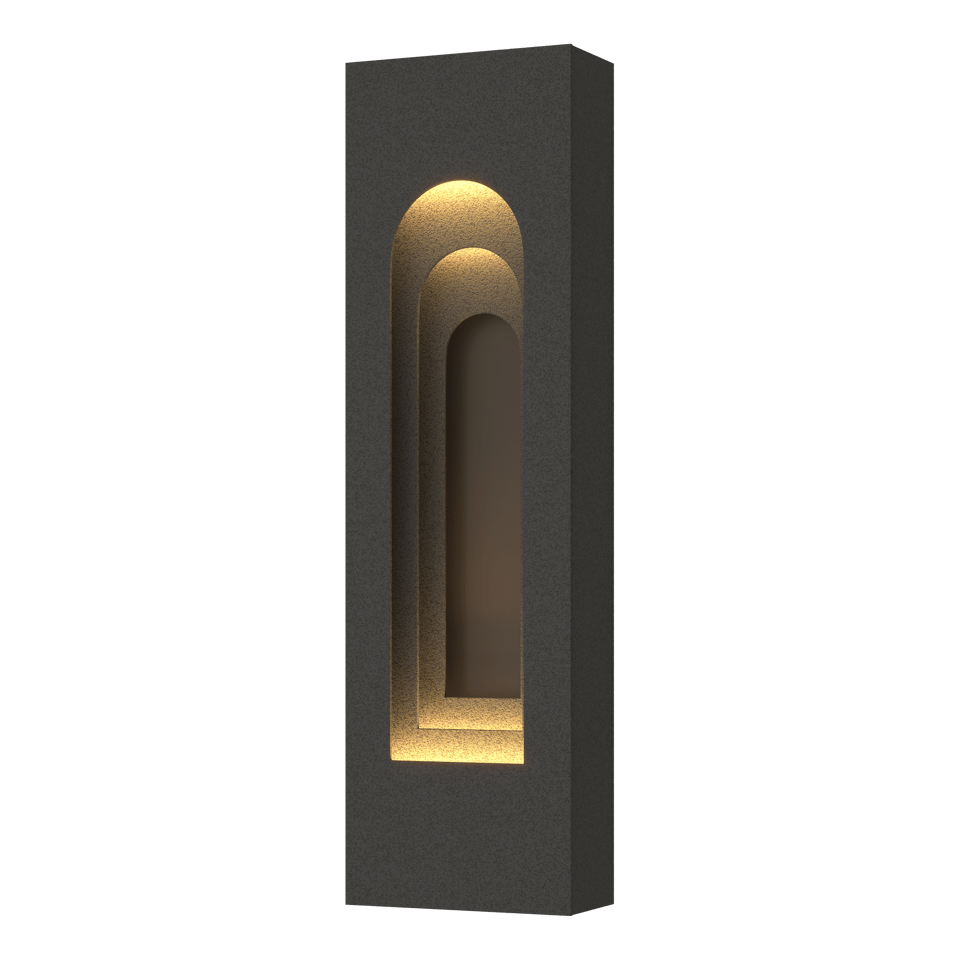 Procession Arch Small Outdoor Sconce - Natural Iron - Coastal Dark Smoke Accent by Hubbardton Forge