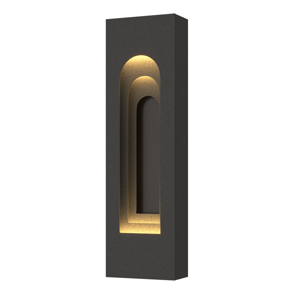 Procession Arch Small Outdoor Sconce - Natural Iron - Oil Rubbed Bronze Accent by Hubbardton Forge