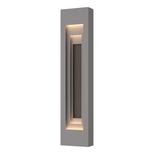 Procession Large Outdoor Sconce - Coastal Burnished Steel - Coastal Dark Smoke Accent by Hubbardton Forge