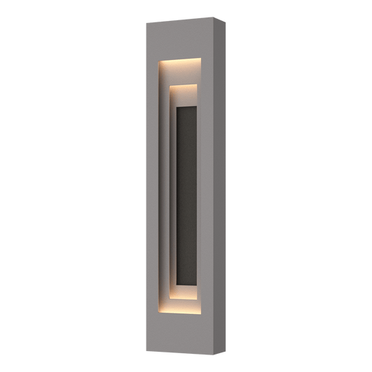 Procession Large Outdoor Sconce - Coastal Burnished Steel - Natural Iron Accent by Hubbardton Forge