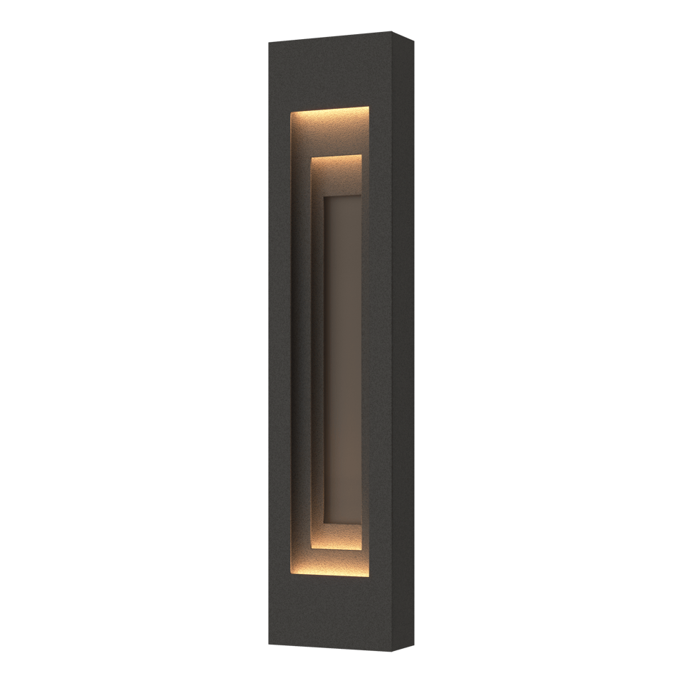 Procession Large Outdoor Sconce - Natural Iron - Coastal Dark Smoke Accent by Hubbardton Forge
