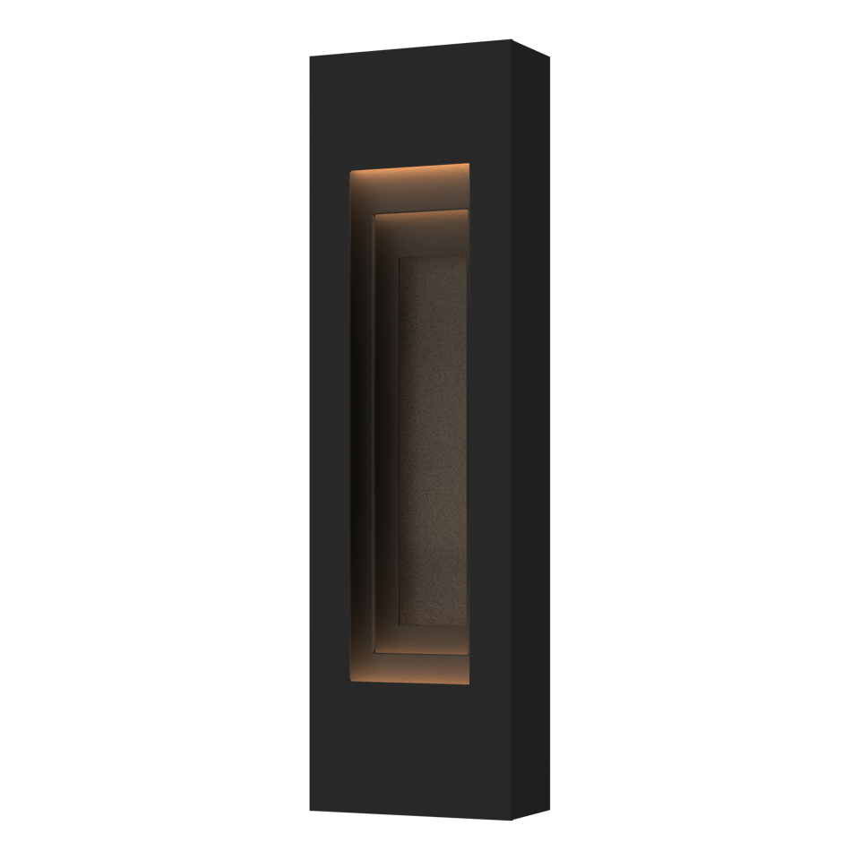 Procession Small Outdoor Sconce - Coastal Black - Natural Iron Accent by Hubbardton Forge