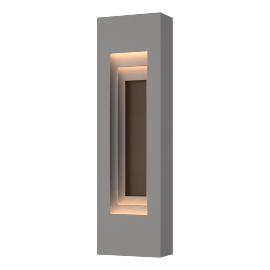 Procession Small Outdoor Sconce - Coastal Burnished Steel - Coastal Bronze Accent by Hubbardton Forge