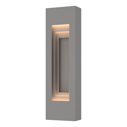 Procession Small Outdoor Sconce - Coastal Burnished Steel - Coastal Burnished Steel Accent by Hubbardton Forge