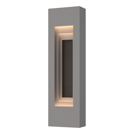 Procession Small Outdoor Sconce - Coastal Burnished Steel - Natural Iron Accent by Hubbardton Forge
