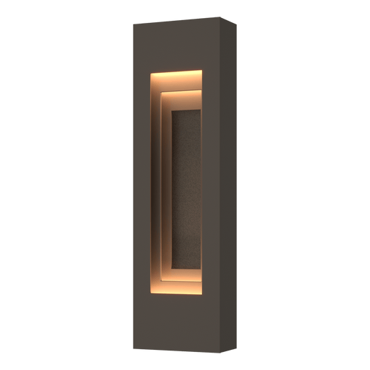 Procession Small Outdoor Sconce - Coastal Dark Smoke - Natural Iron Accent by Hubbardton Forge