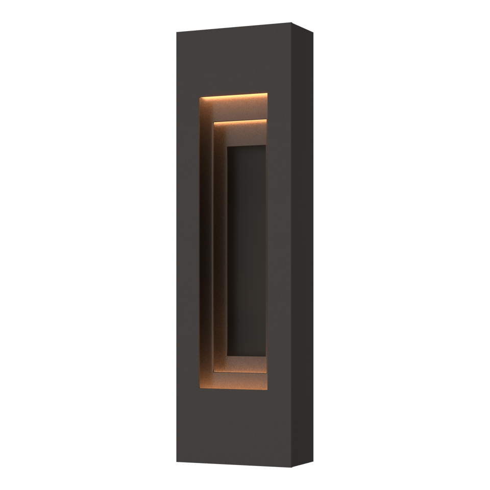 Procession Small Outdoor Sconce - Natural Iron - Coastal Black Accent by Hubbardton Forge