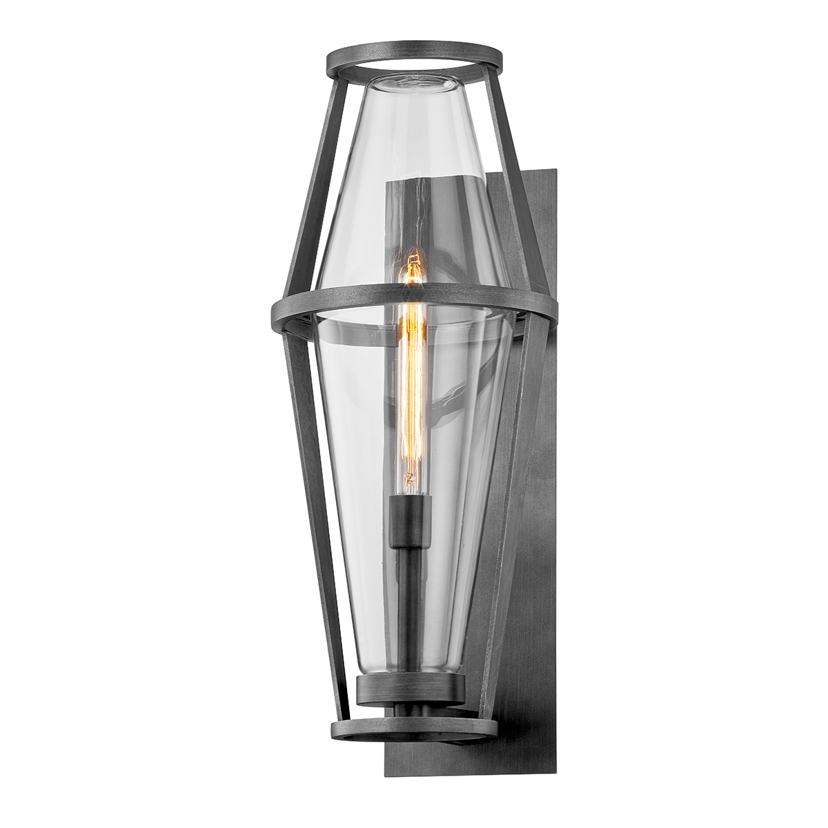 Prospect Wall Sconce - 1-Light - Graphite - Troy Lighting B7614-GRA