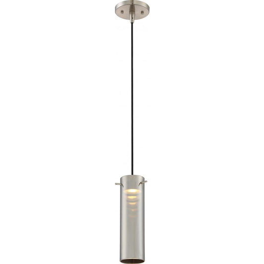 Pulse - LED Mini Pendant with Mirrored Glass - Brushed Nickel Finish - Satco 62-954