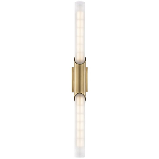 Pylon 2-Light Sconce - Aged Brass by Hudson Valley Lighting