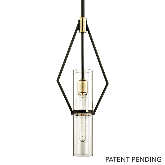 Raef Pendant - 1-Light - Textured Bronze Brushed Brass - Troy Lighting F6314-TBZ/BBA