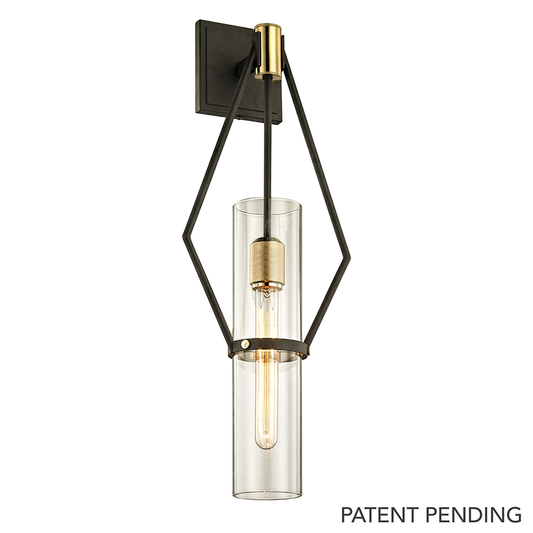 Raef Wall Sconce - 1-Light - Textured Bronze Brushed Brass - Troy Lighting B6312-TBZ/BBA