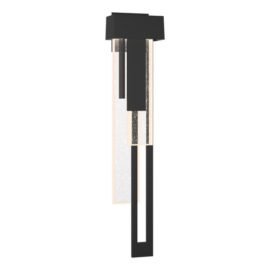 Rainfall Large LED Outdoor Sconce - Coastal Black - Right-Facing by Hubbardton Forge