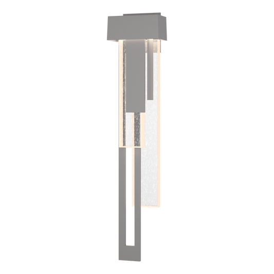 Rainfall Large LED Outdoor Sconce - Coastal Burnished Steel - Left-Facing by Hubbardton Forge