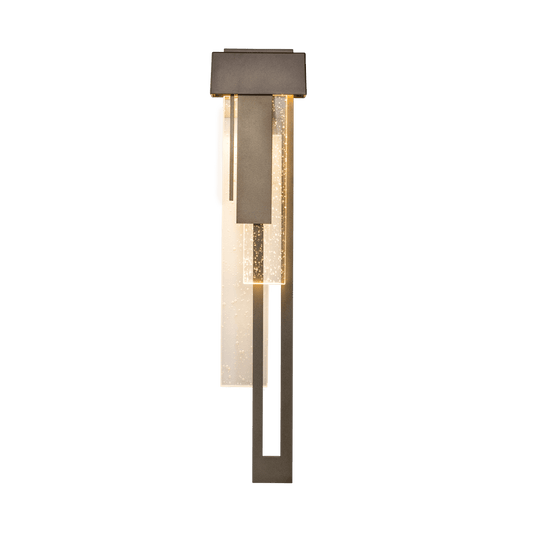 Rainfall Large LED Outdoor Sconce - Coastal Dark Smoke - Right-Facing by Hubbardton Forge