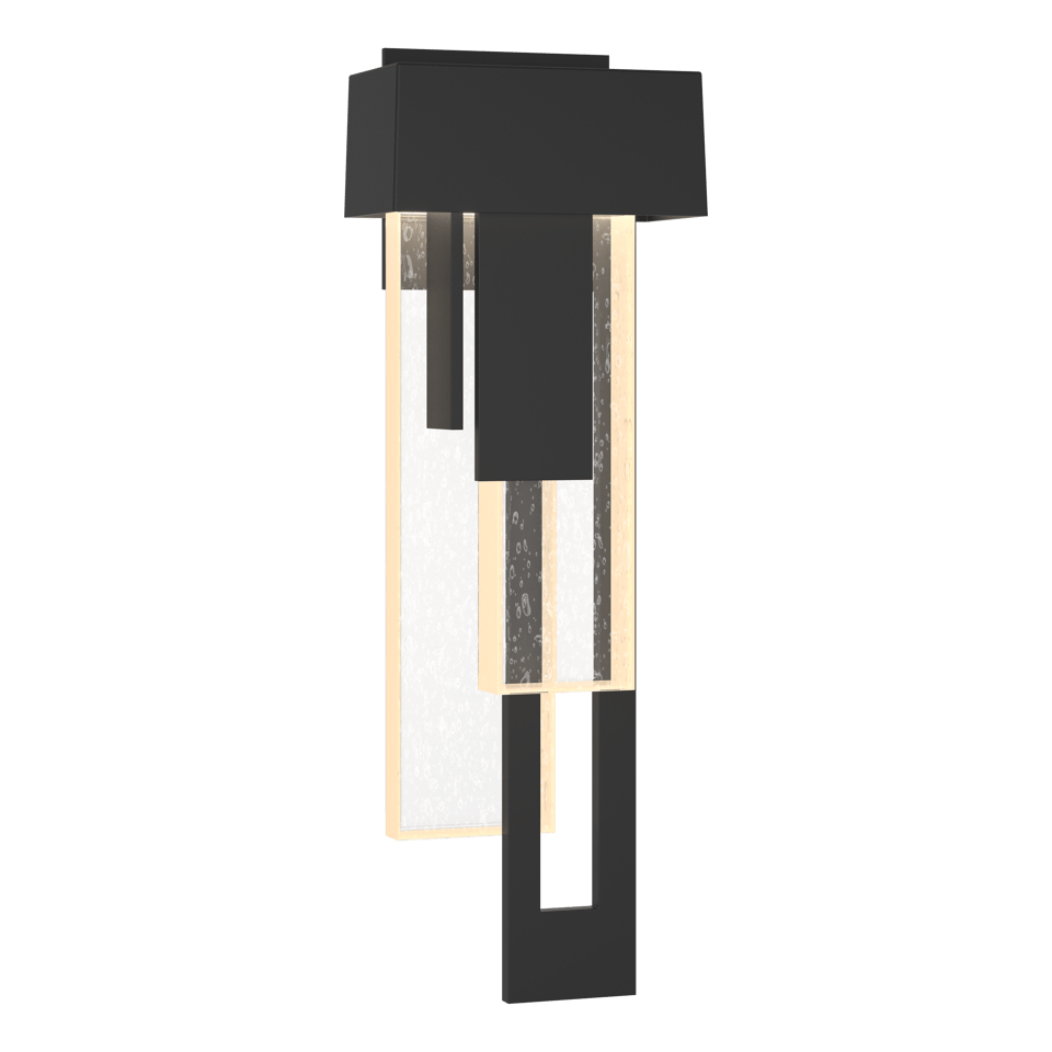Rainfall LED Outdoor Sconce - Coastal Black - Right-Facing by Hubbardton Forge