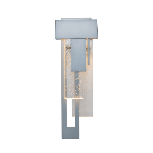 Rainfall LED Outdoor Sconce - Coastal Burnished Steel - Left-Facing by Hubbardton Forge