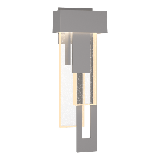 Rainfall LED Outdoor Sconce - Coastal Burnished Steel - Right-Facing by Hubbardton Forge