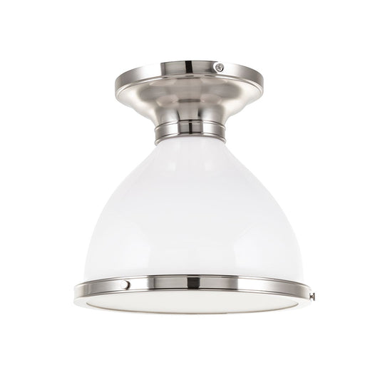 Randolph Semi-Flush Ceiling Light - Satin Nickel by Hudson Valley Lighting