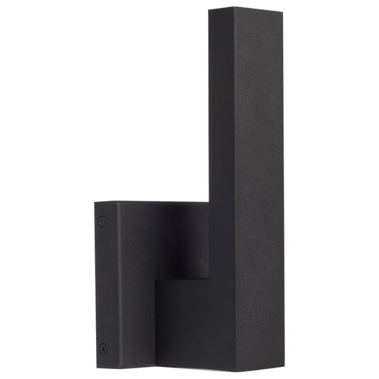 Raven LED Outdoor Sconce - 10 Inch - Textured Matte Black Finish - 8 Watts - 3000K - Satco 62-1425