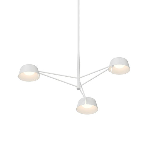 Ray 3-Light Chandelier - Warm Gray - Aluminum Shade by SONNEMAN