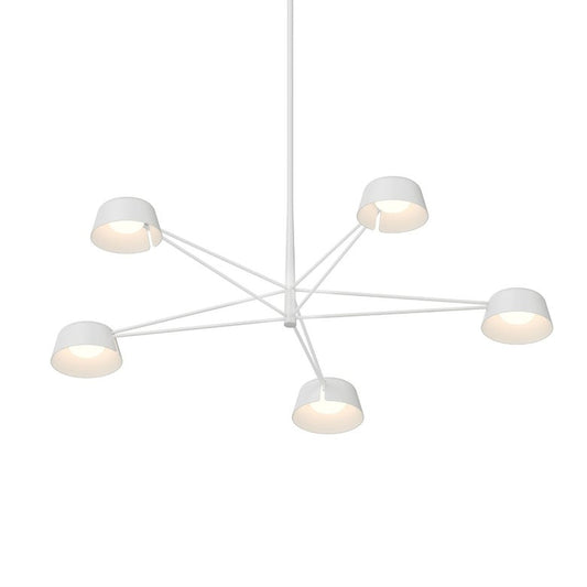 Ray 5-Light Chandelier - Warm Gray - Aluminum Shade by SONNEMAN