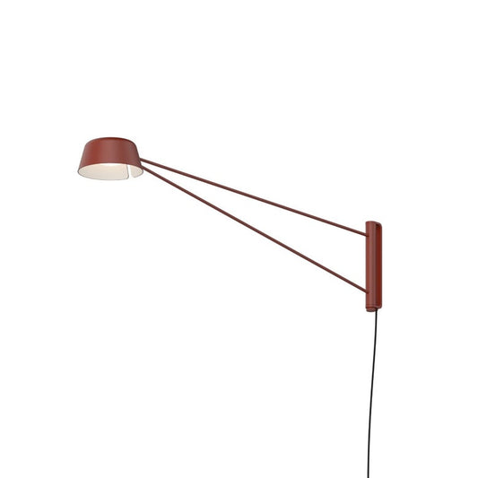Ray Long Wall Lamp - Oxide Red - Aluminum Shade by SONNEMAN