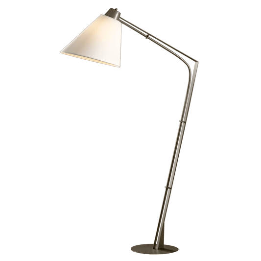 Reach Floor Lamp - Dark Smoke - Natural Anna Shade by Hubbardton Forge