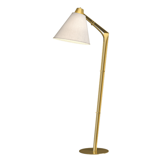 Reach Floor Lamp - Modern Brass - Flax Shade by Hubbardton Forge