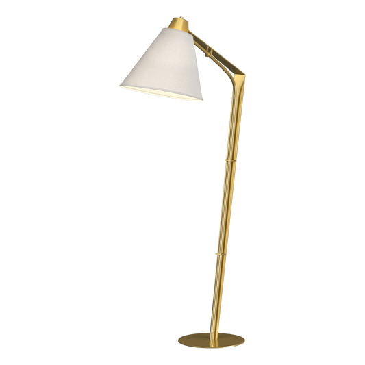 Reach Floor Lamp - Modern Brass - Natural Anna Shade by Hubbardton Forge