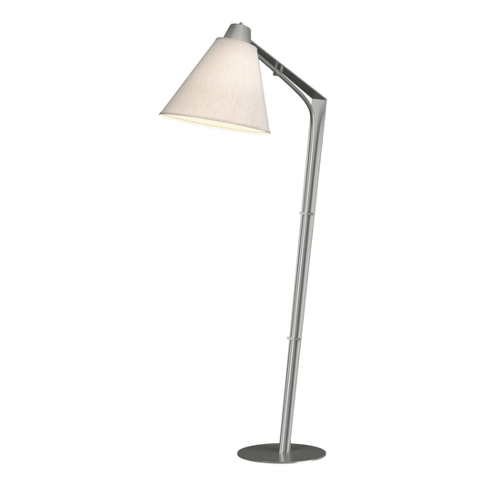 Reach Floor Lamp - Vintage Platinum - Flax Shade by Hubbardton Forge