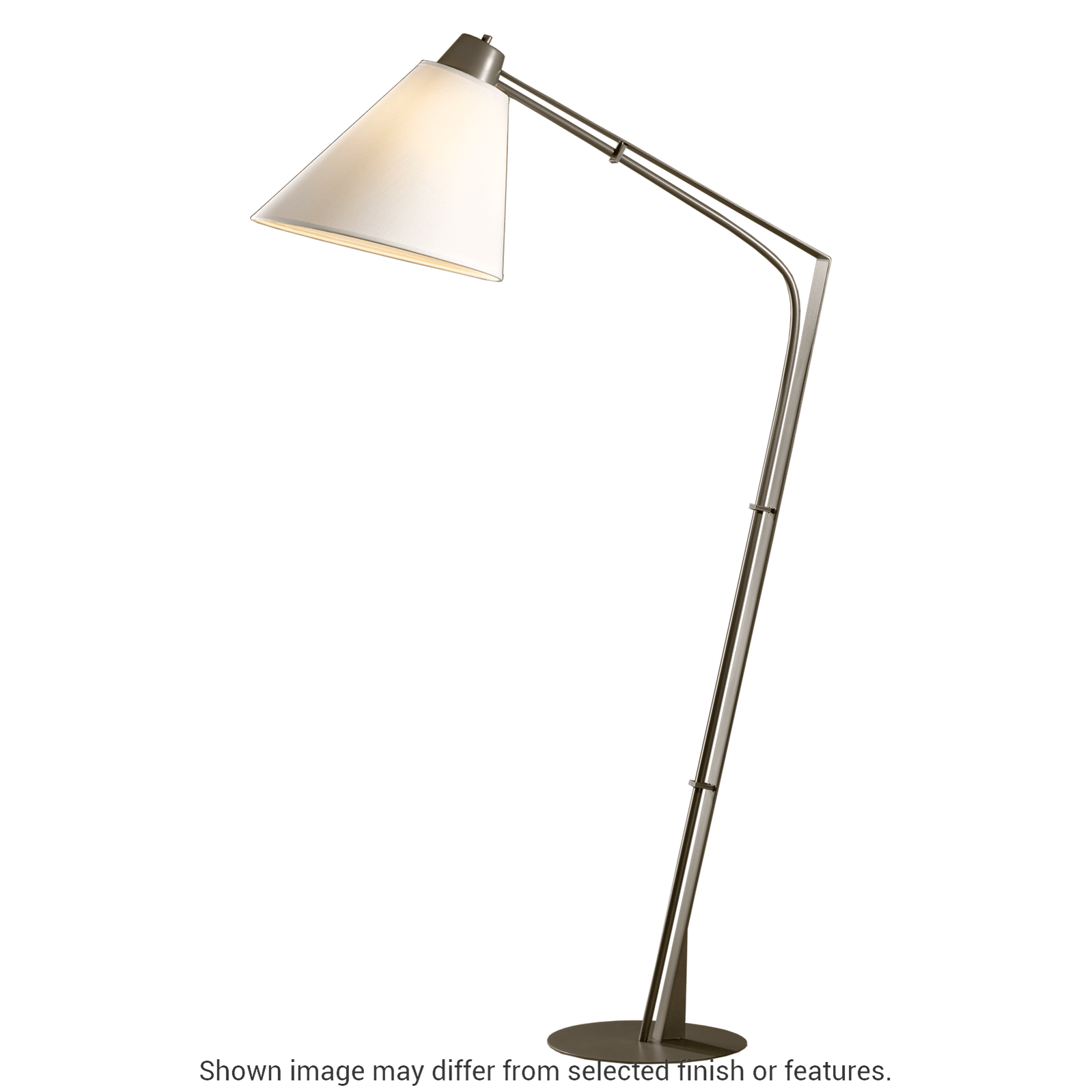 Reach Floor Lamp - White - Natural Anna Shade by Hubbardton Forge