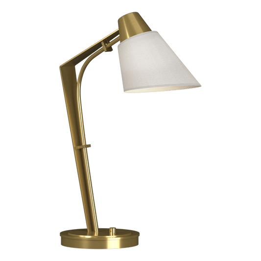 Reach Table Lamp - Modern Brass - Natural Anna Shade by Hubbardton Forge