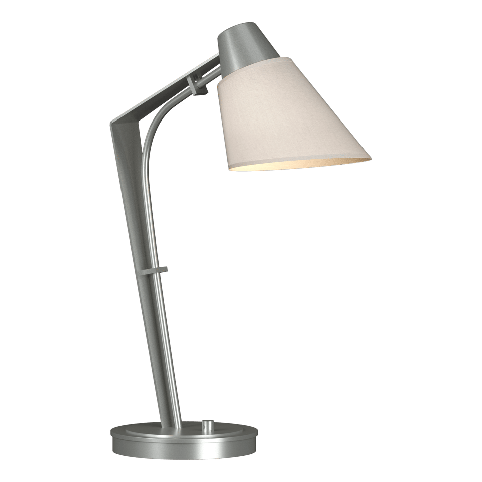 Reach Table Lamp - Vintage Platinum - Flax Shade by Hubbardton Forge