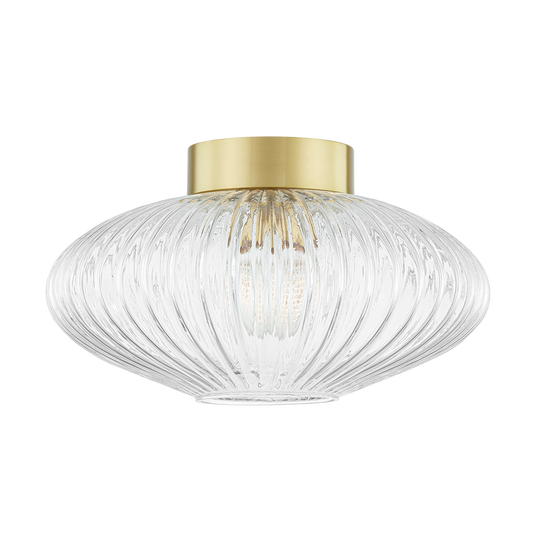 Reba Flush Mount - 1-Light - Aged Brass - Mitzi H537501-AGB