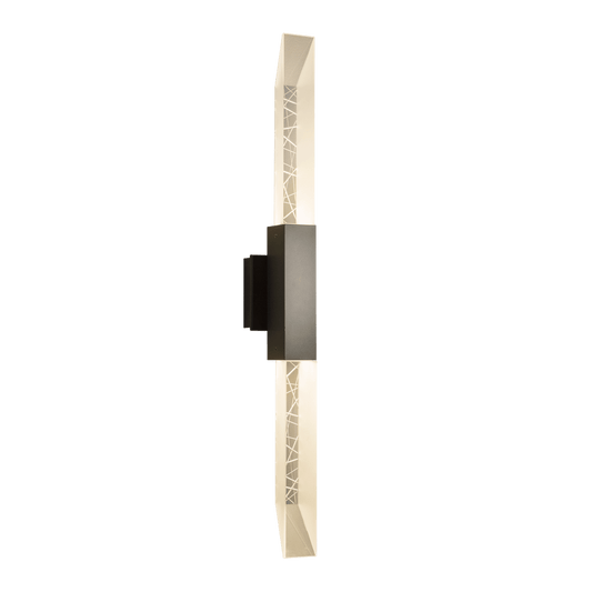 Refraction Large Outdoor Sconce - Coastal Dark Smoke by Hubbardton Forge