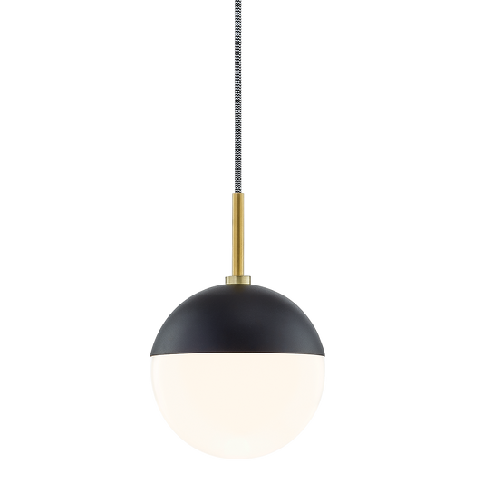Renee Pendant - 1-Light - Aged Brass/Black - Mitzi H344701-AGB/BK