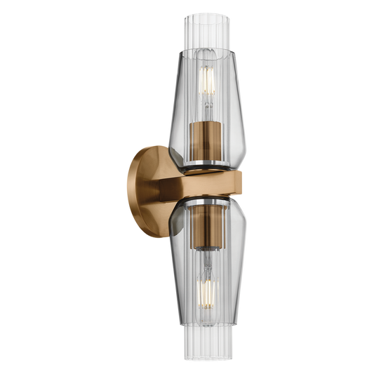 Rex Wall Sconce - 2-Light - Patina Brass - Troy Lighting B2218-PBR