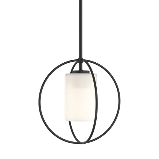 Rhythm Mini Pendant - Black - Opal Glass by Hubbardton Forge