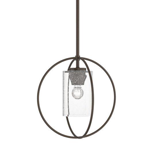 Rhythm Mini Pendant - Bronze - Clear Seeded Glass by Hubbardton Forge