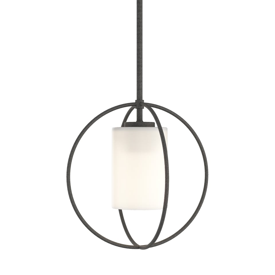 Rhythm Mini Pendant - Natural Iron - Opal Glass by Hubbardton Forge