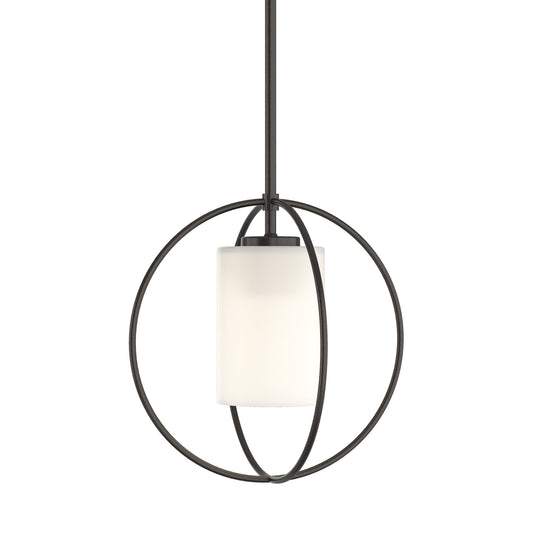 Rhythm Mini Pendant - Oil Rubbed Bronze - Opal Glass by Hubbardton Forge