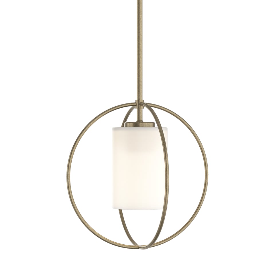 Rhythm Mini Pendant - Soft Gold - Opal Glass by Hubbardton Forge