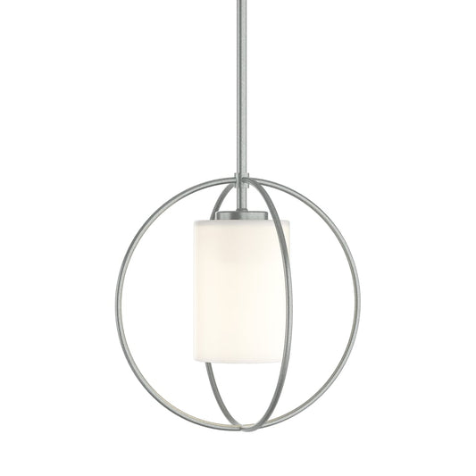 Rhythm Mini Pendant - Vintage Platinum - Opal Glass by Hubbardton Forge