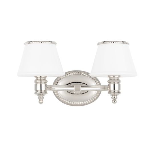 Richmond Vanity Light - 2-Light - Polished Nickel by Hudson Valley Lighting