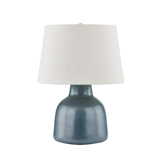 Ridgefield Table Lamp - Aged Brass/Ceramic Textured Navy by Hudson Valley Lighting